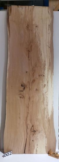 Tischplatte Buche mit natürlicher Baumkante – Oberseite