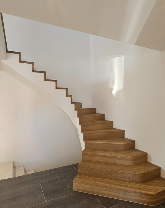 Echtholz als Treppenbelag